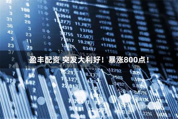 盈丰配资 突发大利好！暴涨800点！
